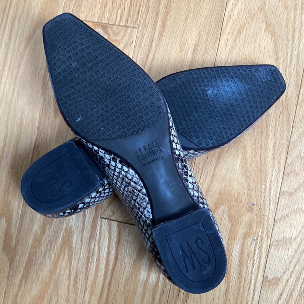 Stuart Weitzman Snake Skin Pattern Flat, Size 6 - image 3